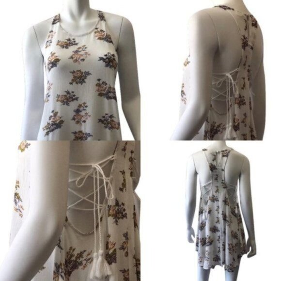 Floral Tunic Dress With Tie Side Detail - Picture 2 of 5
